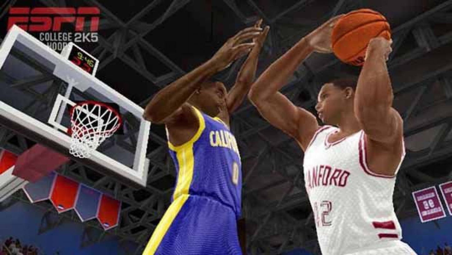 ESPN College Hoops 2K5 gameplay for PlayStation 2 (PS2) college basketball sports simulation video game