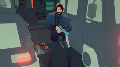 John Wick Hex Nintendo Switch inspired design featuring tactical action strategy gameplay aesthetic fast paced gun fu combat stylish assassin missions time based decision making cinematic neo noir atmosphere intense John Wick inspired presentation gameplay 