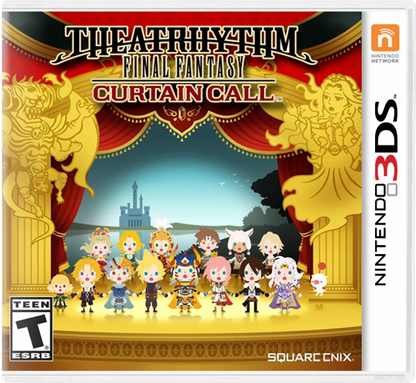 Theatrhythm Final Fantasy: Curtain Call cover art for Nintendo 3DS (3DS) rhythm music video game