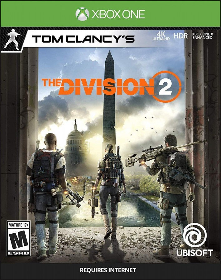 Tom Clancy's The Division 2 – Xbox One (XONE) cover art for online open-world third-person shooter video game