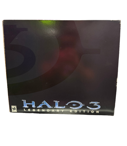 Halo 3 Legendary Edition Factory Sealed Xbox 360 for video game enthusiasts featuring iconic first person shooter gameplay Master Chief sci fi combat campaign missions multiplayer battles Covenant enemies limited edition collectibles factory sealed packaging and collectible gaming appeal front of box