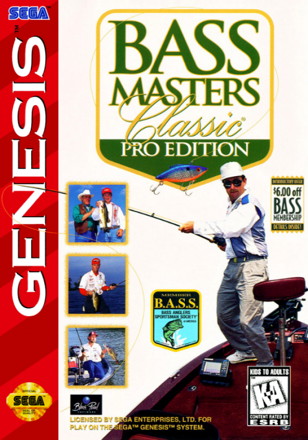 Bass Masters Classic: Pro Edition cover art for Sega Genesis (GEN) video game