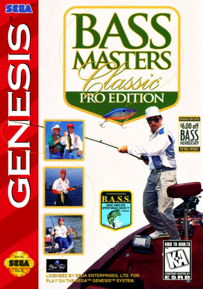 Bass Masters Classic: Pro Edition cover art for Sega Genesis (GEN) video game