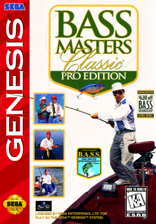 Bass Masters Classic: Pro Edition cover art for Sega Genesis (GEN) video game