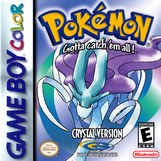 Pokemon Crystal cover art for Game Boy Color (GBC) video game