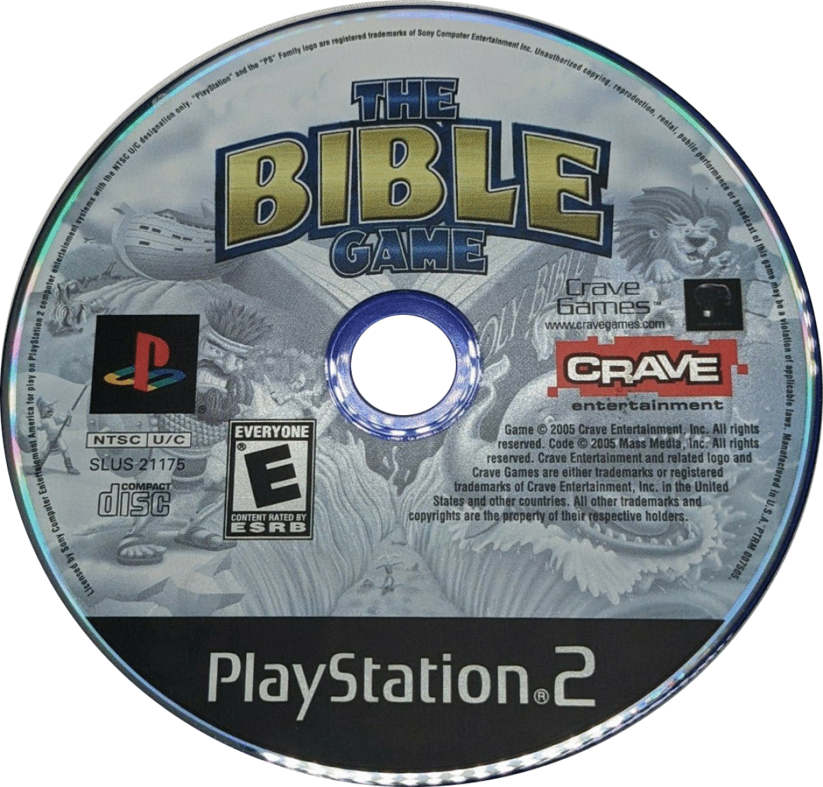 The Bible Game PS2 Sony PlayStation 2 party trivia game Christian themed quiz mini games family friendly Bible stories questions board game style gameplay multiplayer casual educational entertainment retro gaming PlayStation 2 software video game title disc