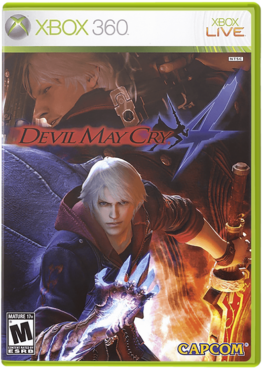 Devil May Cry 4 cover art for Xbox 360 (X360) hack-and-slash action video game