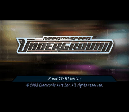 Need for Speed: Underground – PlayStation 2 (PS2) street racing video game title screen