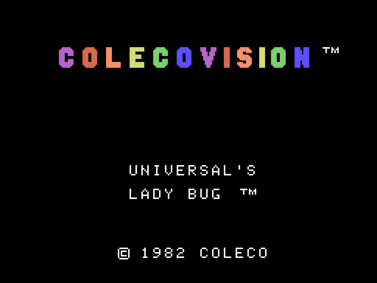 Lady Bug title screen for ColecoVision (CV) video game
