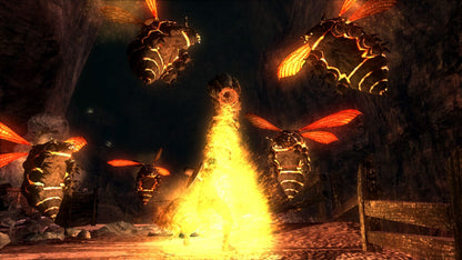 Demon’s Souls Greatest Hits PlayStation 3 PS3 video game featuring challenging action role playing gameplay dark fantasy world exploration brutal melee combat magic spells boss battles character customization soul collection mechanics atmospheric environments and classic FromSoftware gameplay retro video game collection collectible gaming appeal gameplay