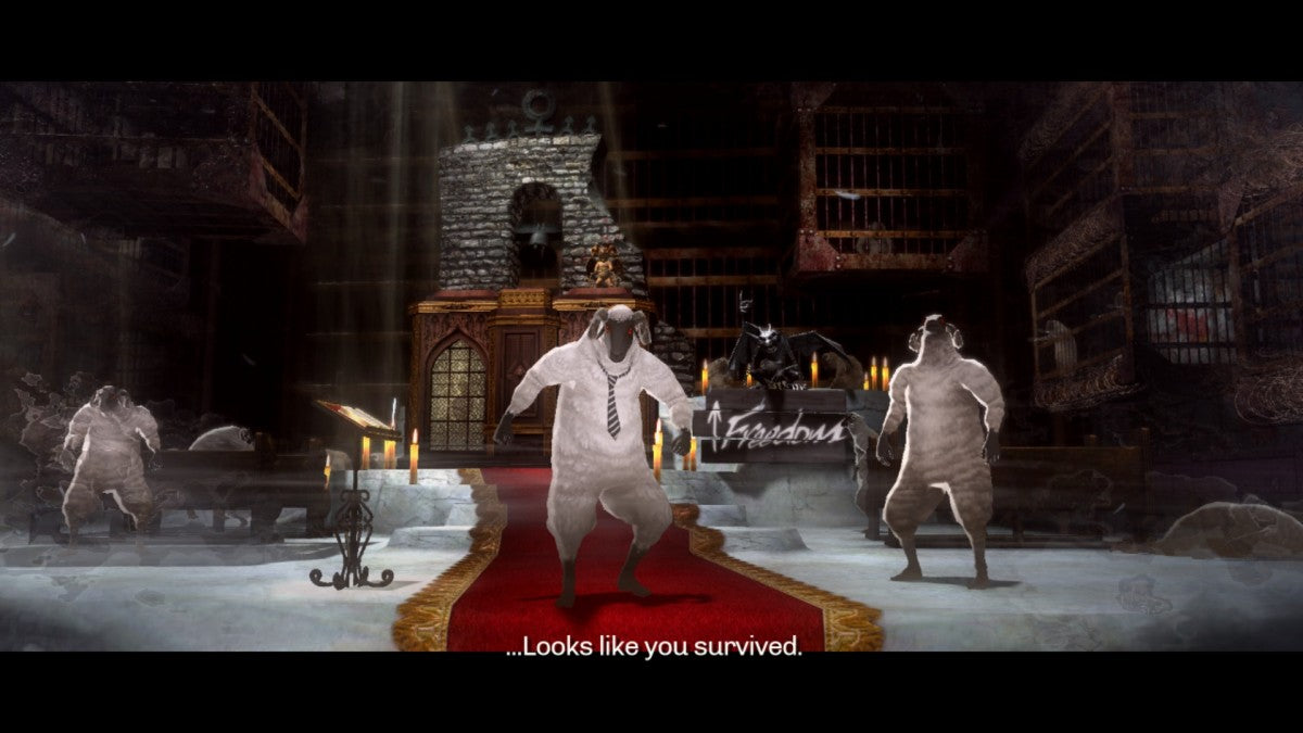 Catherine game for the Xbox 360 featuring puzzle platforming gameplay combined with story driven adult themed narrative multiple endings and moral choices as the protagonist Vincent navigates nightmares and relationship drama gameplay 