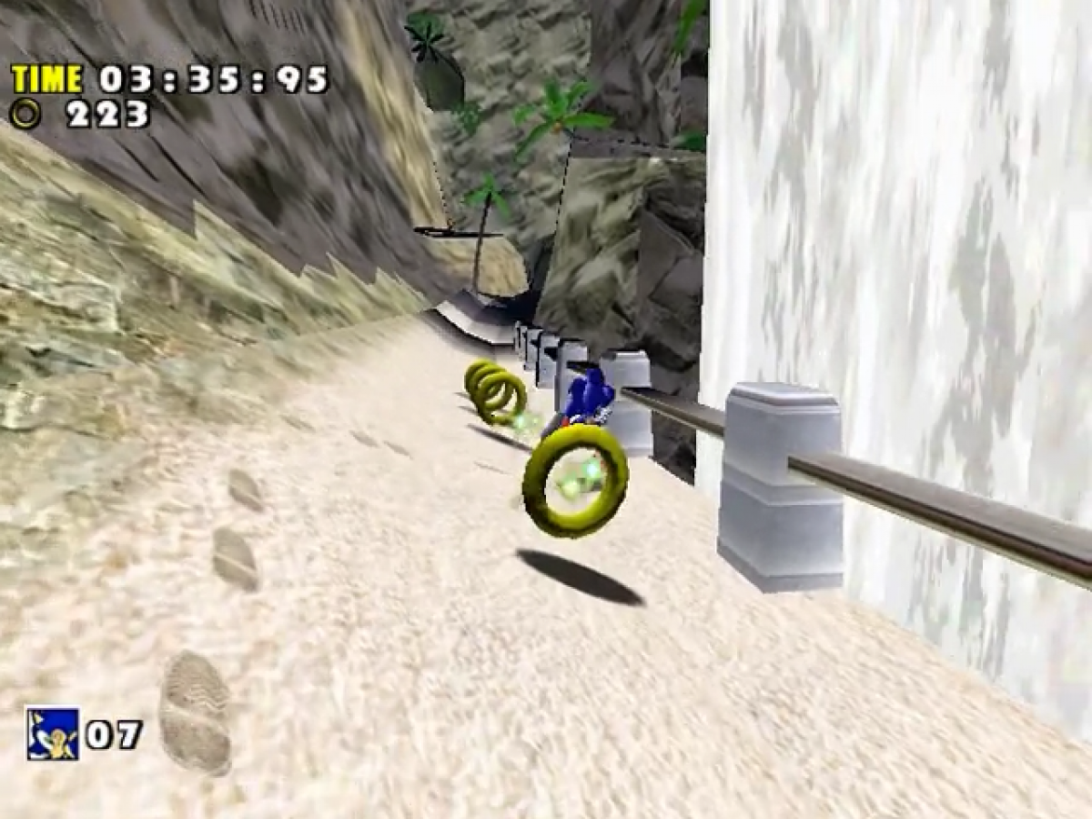 Sonic Adventure DX Director’s Cut GameCube game featuring fast-paced 3D platforming action and classic Sonic gameplay screenshot