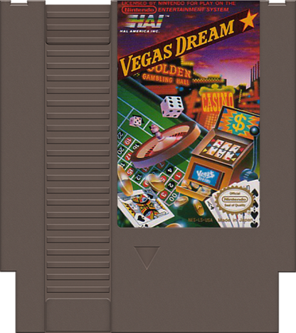 Vegas Dream cartridge for Nintendo Entertainment System (NES) retro video game