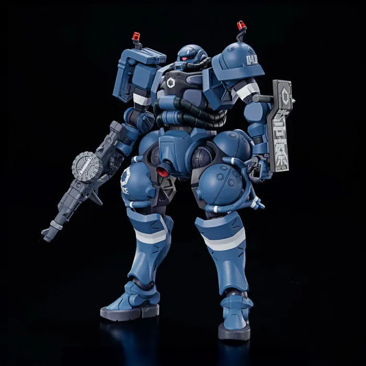 MS-06-SSP Police Zaku Mobile Suit Gundam GQuuuuuuX Bandai Hobby HG 1/144 scale model kit inspired design featuring detailed mecha construction aesthetic law enforcement themed mobile suit iconic Gundam mechanical design articulated armor components collectible plastic model building and anime inspired display presentation