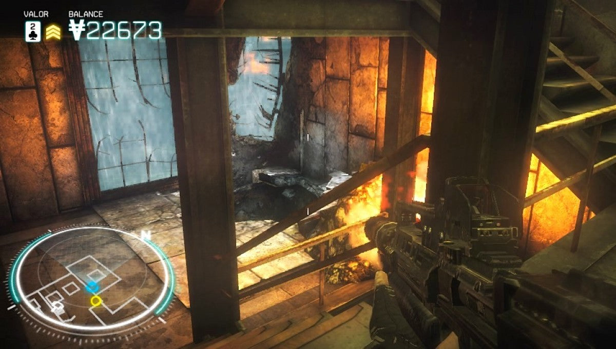 Killzone Mercenary game for the PlayStation Vita featuring first person shooter gameplay with high quality console style visuals for handheld stealth and action missions contract based objectives and multiplayer modes set in the Killzone universe where players work as a mercenary for both sides of the war gameplay