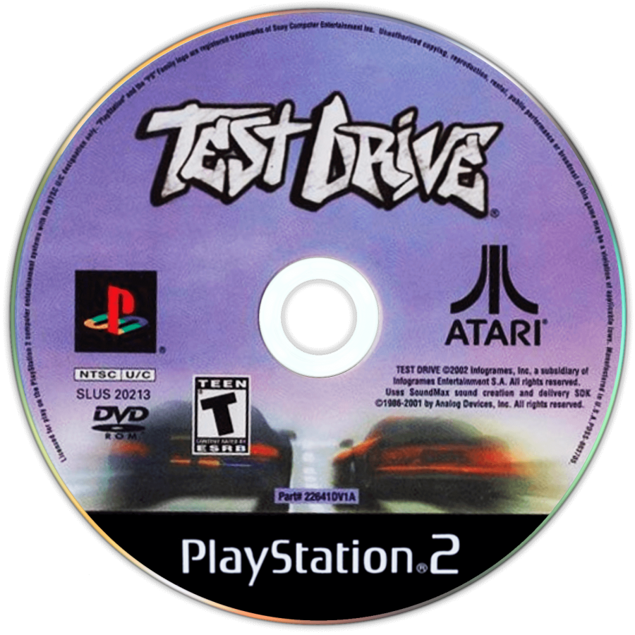 Test Drive disc art for Playstation 2 (PS2) video game