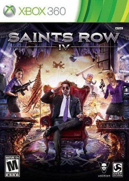 Saints Row IV cover art for Xbox 360 (X360) open-world action-adventure video game