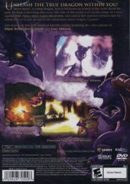 The Legend of Spyro A New Beginning PlayStation 2 PS2 for retro video game enthusiasts featuring action platforming gameplay Spyro the Dragon adventure elemental abilities fantasy world exploration challenging enemies and collectible gaming appeal back