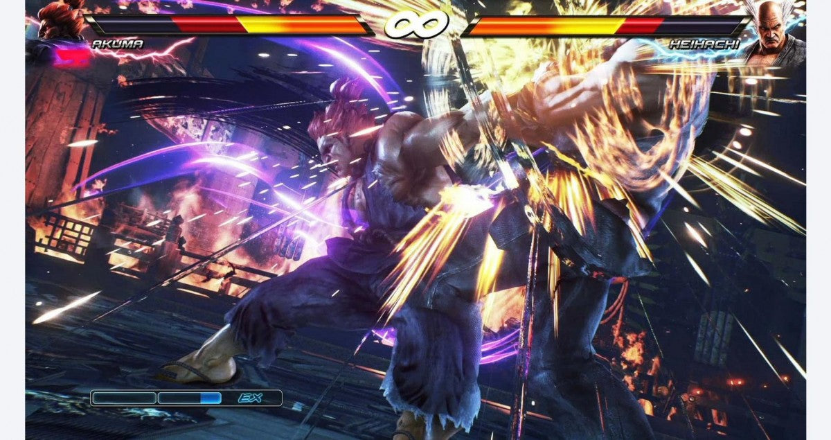 Tekken 7 for Xbox One, gameplay image for a fighting game with arcade-style combat, versus battles, and competitive action gameplay