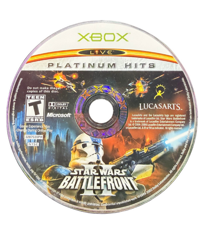 Star Wars Battlefront II Platinum Hits Xbox action shooter video game disc