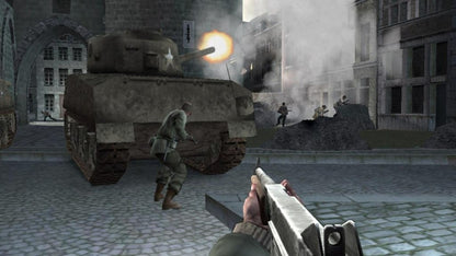 Call of Duty Finest Hour Platinum Hits for Xbox with World War II themed action visuals gameplay
