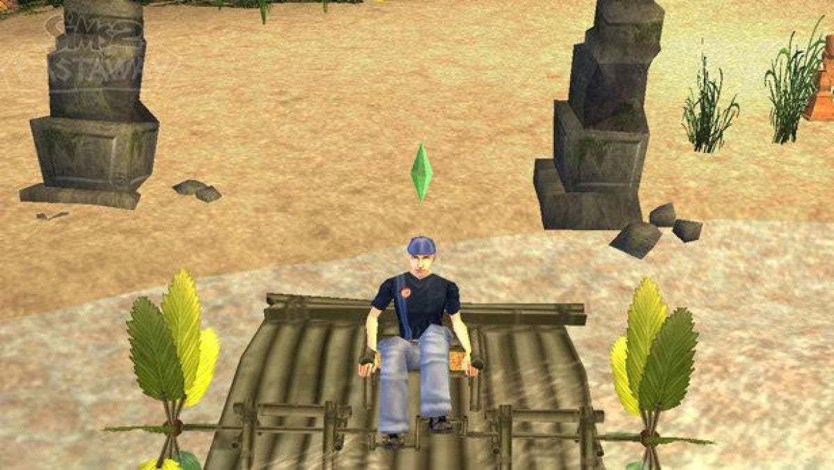 The Sims 2: Castaway – PlayStation 2 (PS2) video game gameplay, life simulation adventure.
