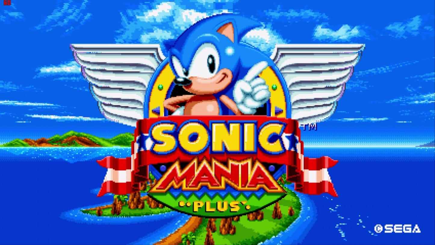 Sonic Mania homescreen for Nintendo Switch (NS) video game