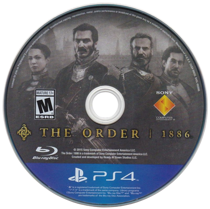 The Order: 1886 – PlayStation 4 (PS4) video game disc, action-adventure shooter