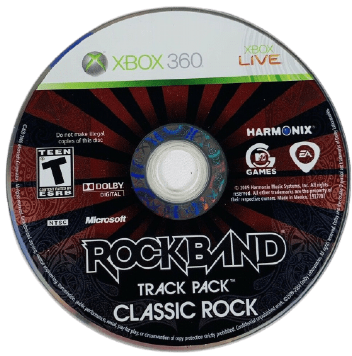 Rock Band Track Pack: Classic Rock disc for Xbox 360 (X360) music rhythm expansion video game