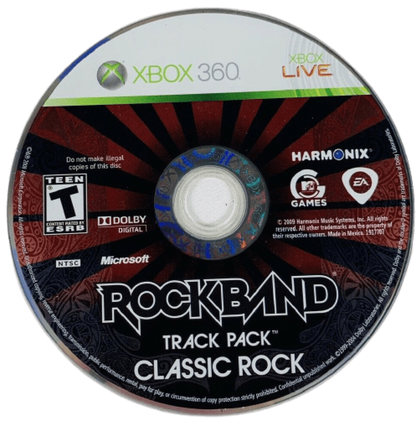Rock Band Track Pack: Classic Rock disc for Xbox 360 (X360) music rhythm expansion video game