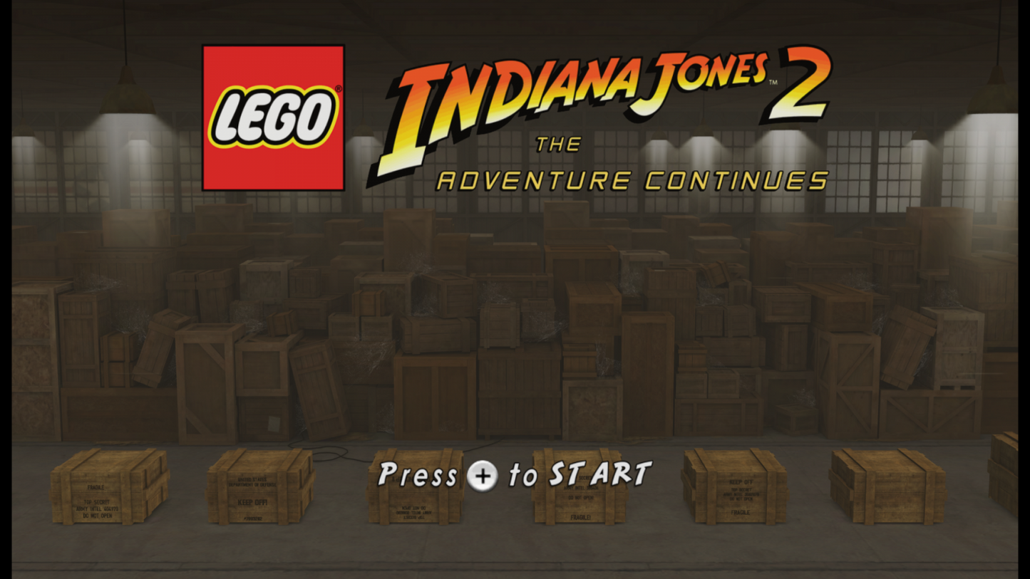 LEGO Indiana Jones 2: The Adventure Continues – Nintendo Wii (Wii) action-adventure platformer video game title screen
