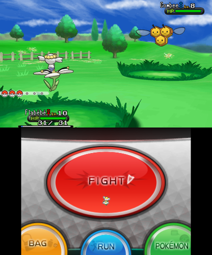 Pokemon: X gameplay for Nintendo 3DS (3DS) video game