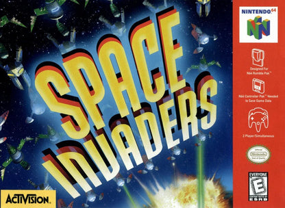 Space Invaders cover art for Nintendo 64 (N64) video game
