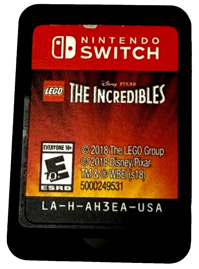 LEGO The Incredibles Nintendo Switch game action adventure platformer family friendly superhero game Pixar movie tie in cartridge collectible portable console game for Switch system cartridge 
