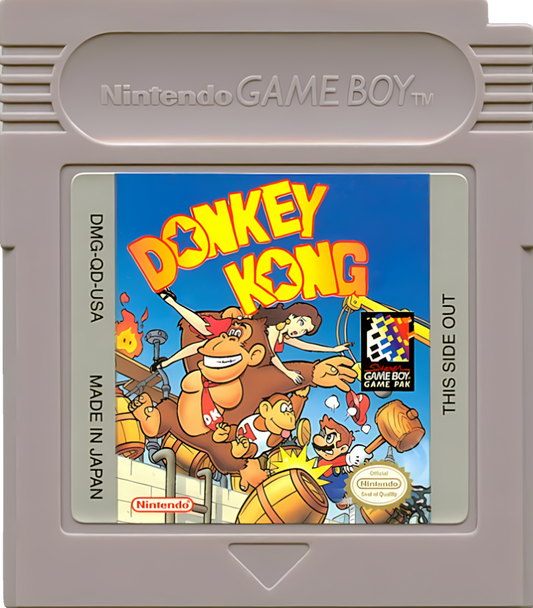 Donkey Kong Nintendo Game Boy GB for puzzle platformer retro video game fans featuring Mario adventure challenging platforming creative puzzles barrel dodging classic arcade inspired gameplay memorable boss battles collectible gaming appeal cartridge