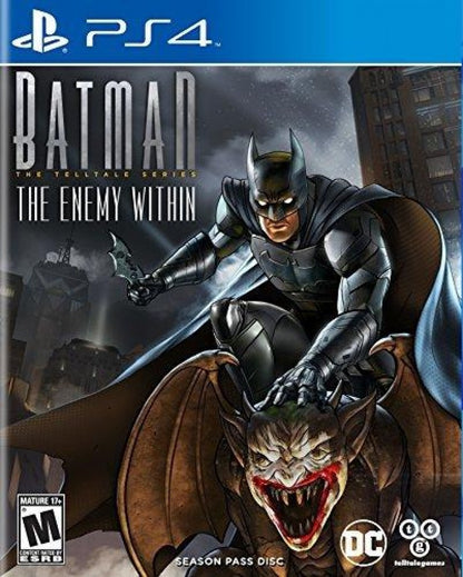 Batman: The Enemy Within cover art for PlayStation 4 (PS4) episodic action-adventure video game