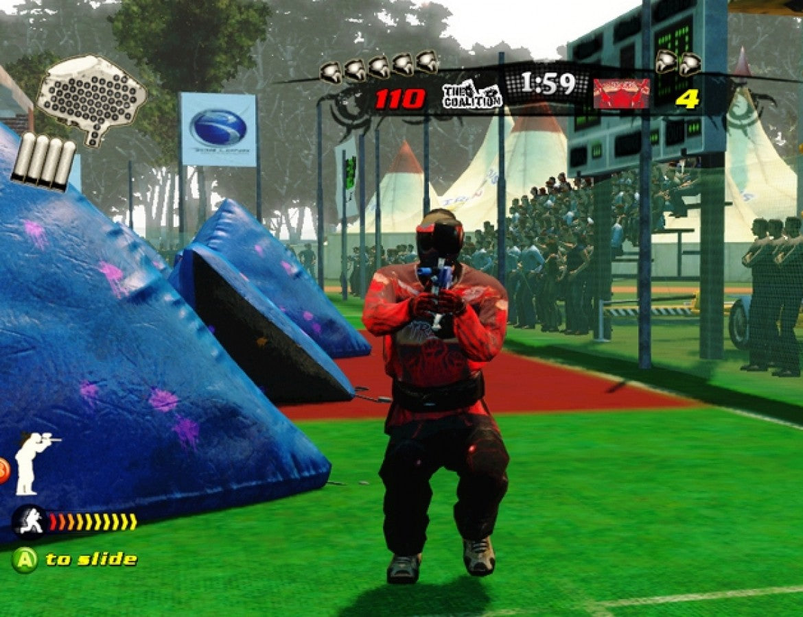 NPPL Championship Paintball 2009 – PlayStation 2 (PS2) video game gameplay, first-person paintball sports simulation game.