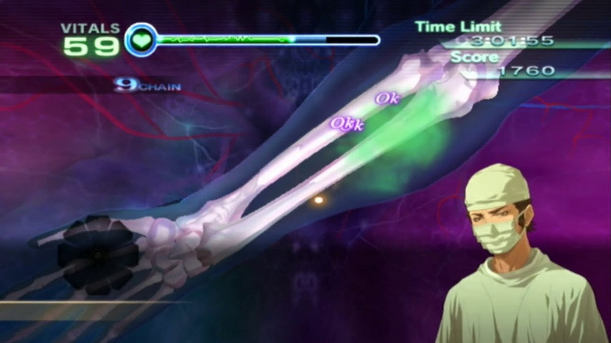 Trauma Center: New Blood gameplay art for Nintendo Wii (Wii) featuring motion‑controlled surgical gameplay, cooperative operations, and a dramatic story of medical challenges.