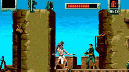 Stargate Sega Genesis video game, action platformer, sci-fi adventure, movie tie-in gameplay, retro Sega console title gameplay screenshot