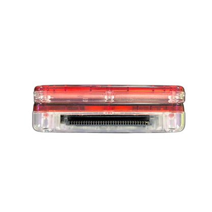 Game Boy Advance SP (GBA SP) [Custom Red Shell & IPS Screen Mod] at Gamers INC, featuring a professionally upgraded handheld experience with a crystal-clear, high-brightness IPS backlit display for modern visual fidelity, housed in a striking custom red shell that breathes new life into your classic library of Game Boy, Game Boy Color, and Game Boy Advance titles cartridge port
