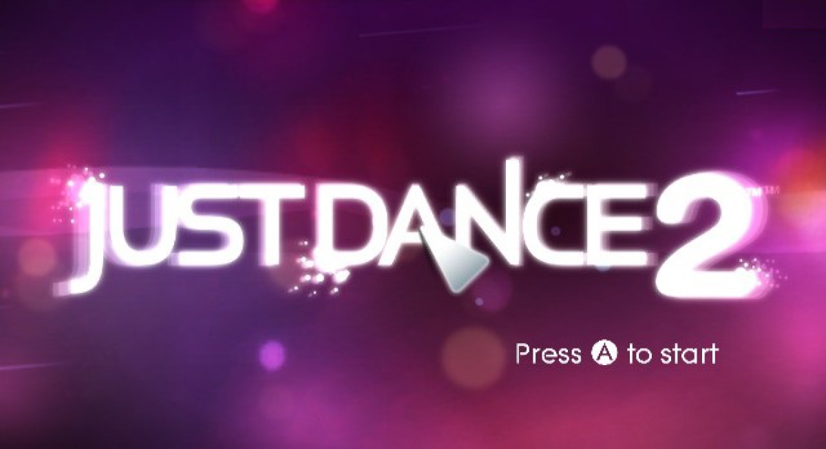 Just Dance 2 title screen for Nintendo Wii (Wii) video game