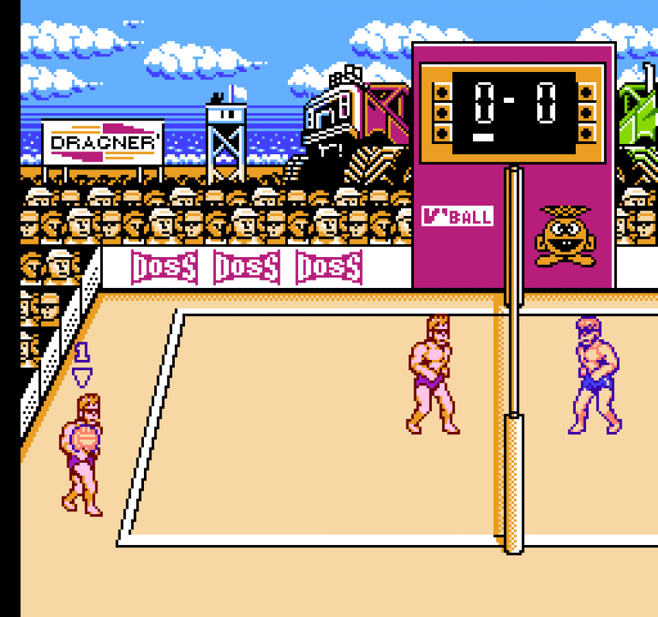 Super Spike Volleyball and World Cup Soccer gameplay image for Nintendo Entertainment System (NES) video game