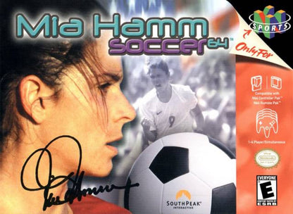 Mia Hamm Soccer 64 cover art for Nintendo 64 N64 video game