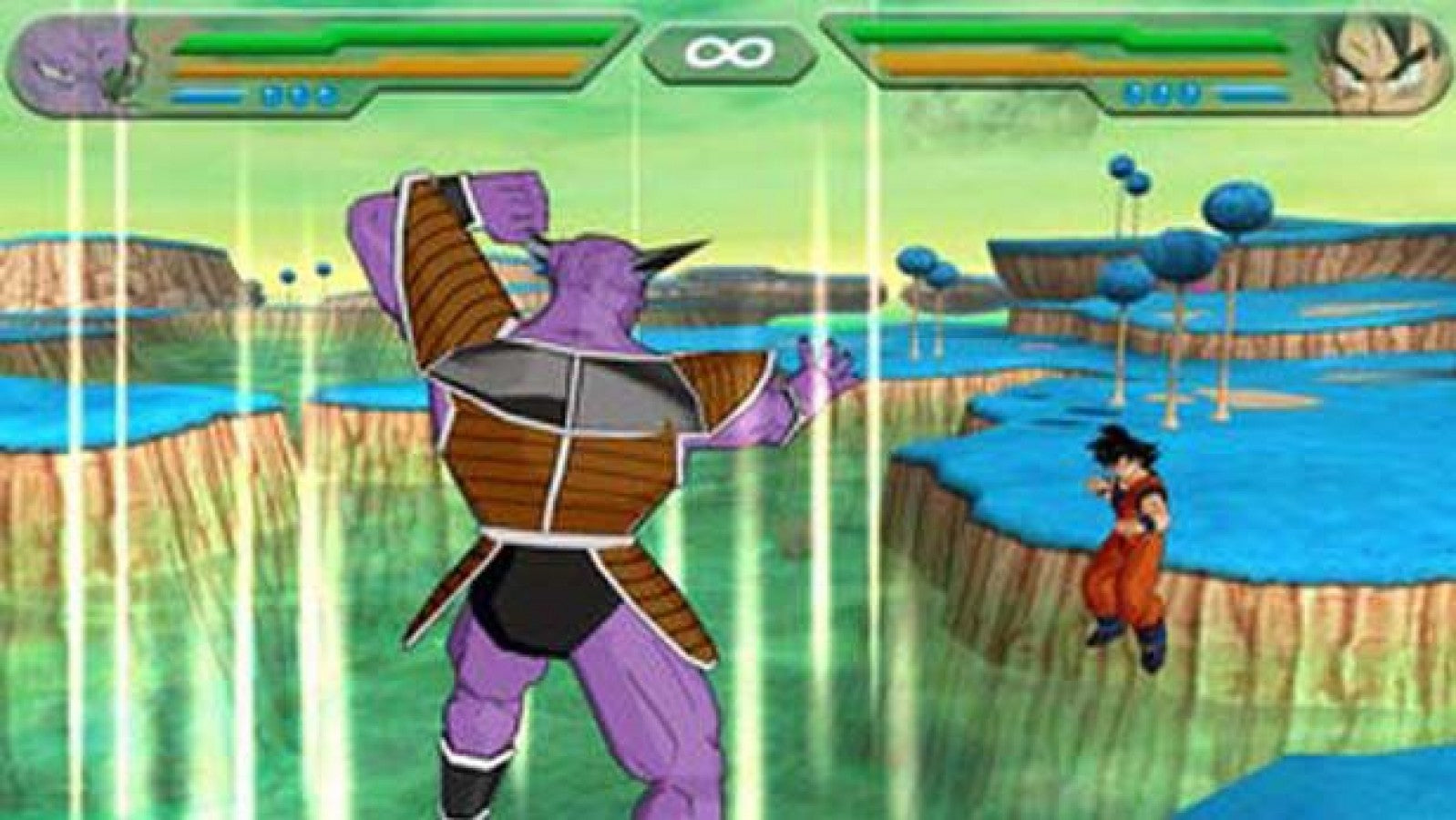 Dragon Ball Z: Budokai Tenkaichi gameplay for PlayStation 2 (PS2) anime-based 3D arena fighting video game