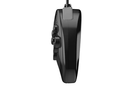 Retro Bit Sega Saturn Controller inspired design featuring classic 90s gaming accessory aesthetic six button arcade style layout precision D pad wired retro console compatibility faithful Sega Saturn reproduction controller nostalgic fighting game and arcade gameplay presentation side