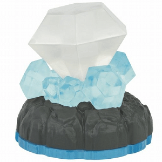 Sky Diamond Skylanders Swap Force magic item figure, crystal diamond-shaped piece with sky-themed design on portal base, unlocks bonus in-game level, collectible accessory from Skylanders Swap Force series
