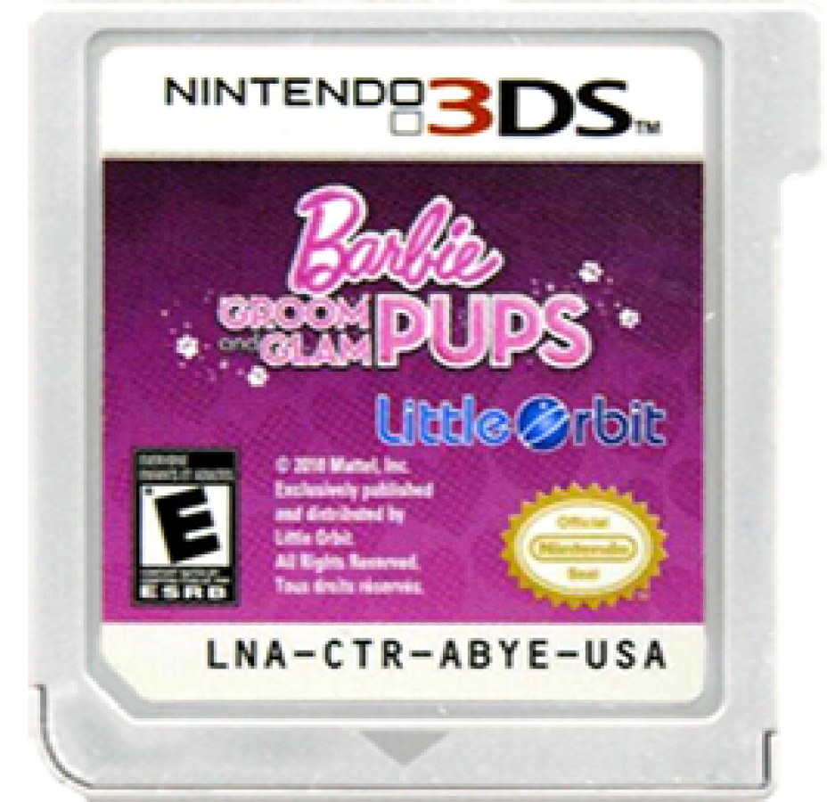 Barbie: Groom and Glam Pups cartridge for Nintendo 3DS (3DS) pet care simulation video game