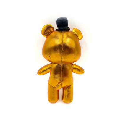 Five Nights at Freddy's Golden Freddy Chibi 9 inch plush toy featuring cute stylized character design soft stuffed collectible official FNAF merchandise and display plush for fans rear view