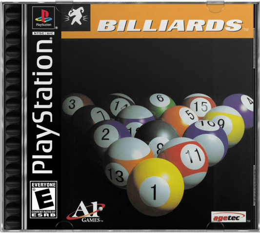 Billiards cover art for PlayStation 1 (PS1) video game