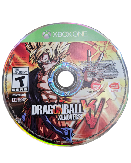 Dragon Ball Xenoverse Xbox One video game, action fighting RPG, anime-based combat, character customization, console title disc